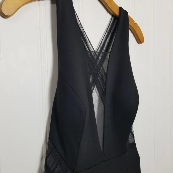 Adrianna Papell Navy Crisscross Back Maxi Dress - Picture 6 of 16